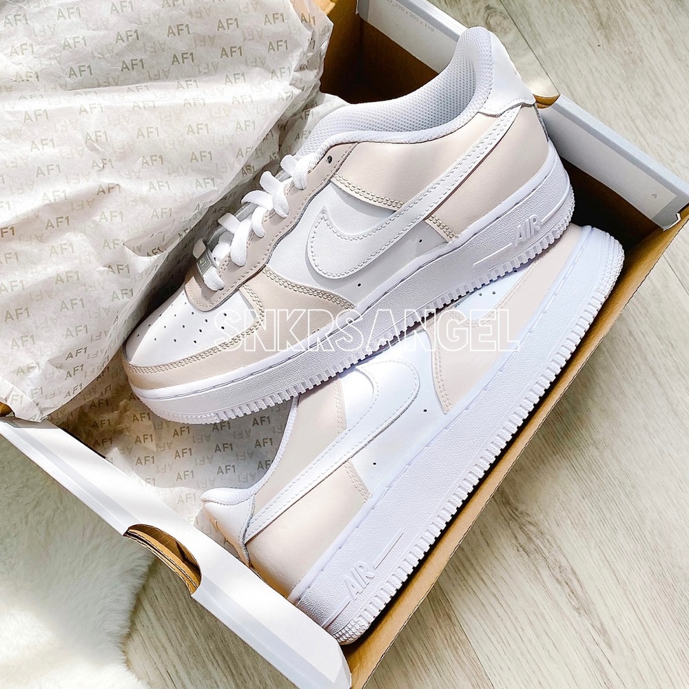 Custom nike air force 1 low tan mocha - Picture 1 of 3